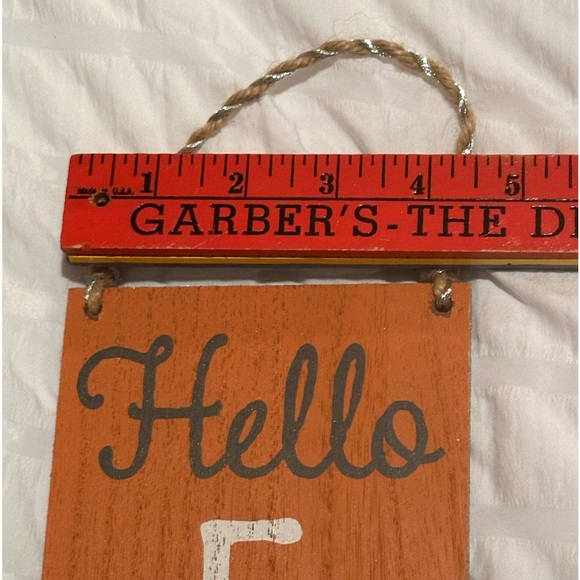 💥 $5 if bundled - Hello Fall Wall Sign with Silver Sparkle Edges NWT - Picture 8 of 8